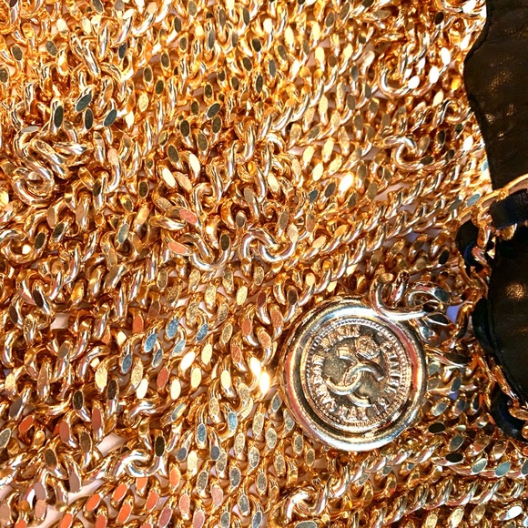 CHANEL ❌SOLD❌ICONIC SUPERMODEL FRINGE CHAIN BLACK LEATHER BELT VINTAGE 1991 - Picture 12 of 14